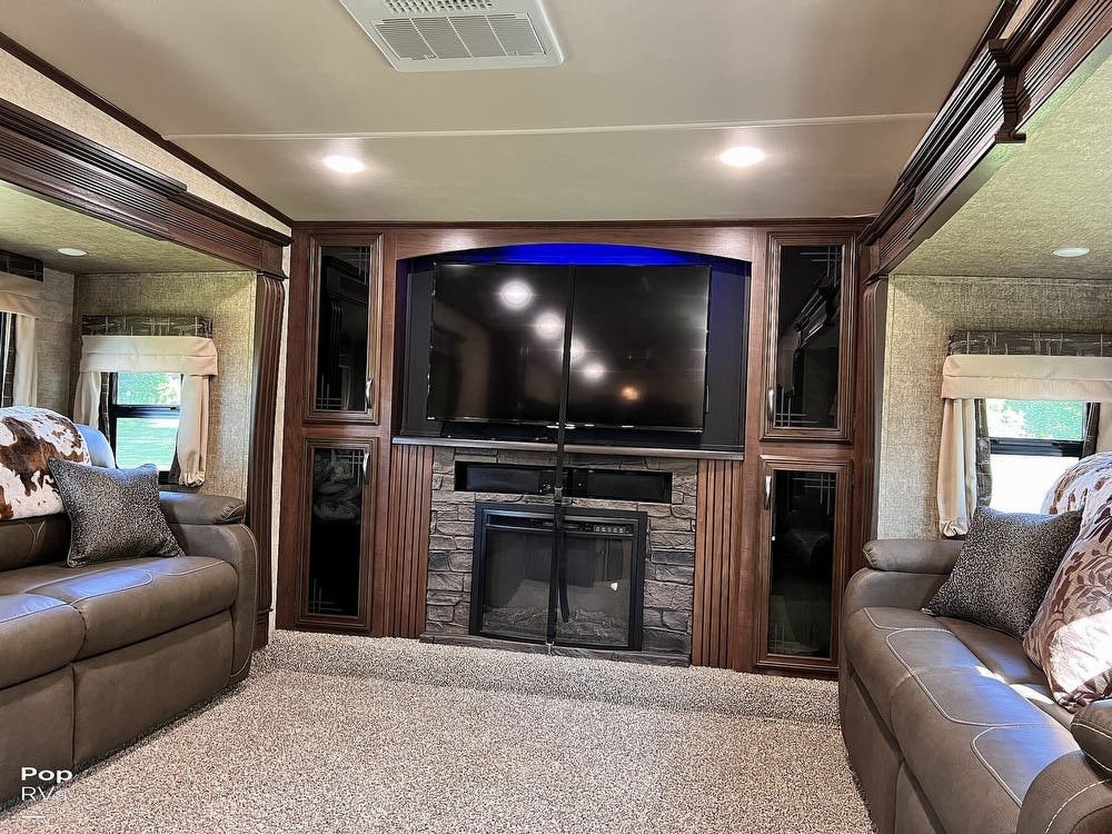 Large mounted tv for the whole family to enjoy.
